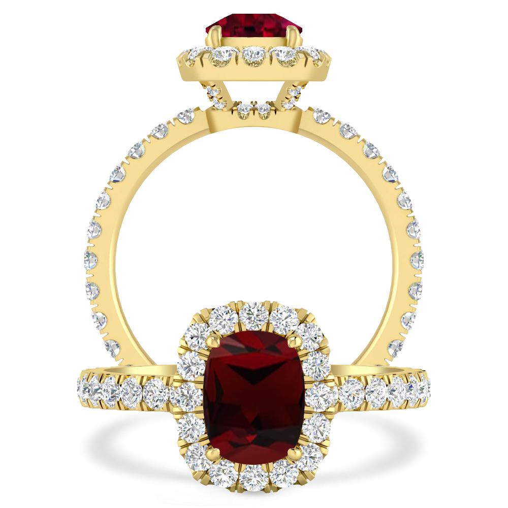 Yellow Gold - Garnet