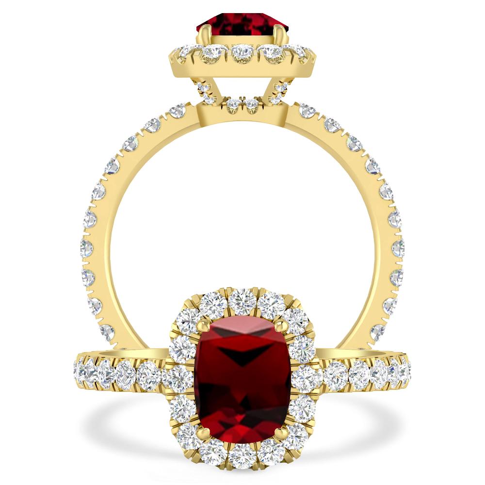 Yellow Gold - Garnet