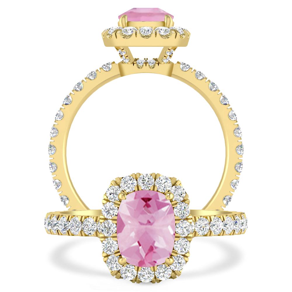 Yellow Gold - Pink Tourmaline