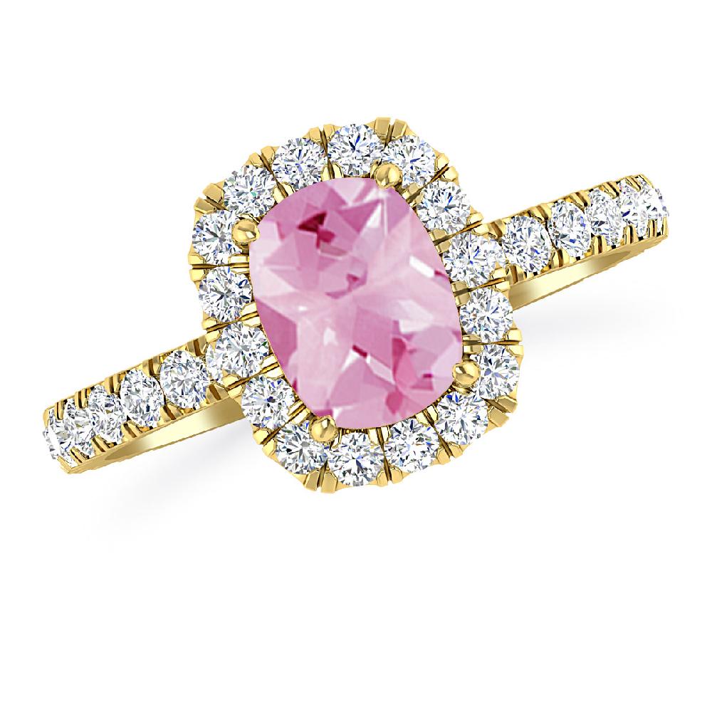 Yellow Gold - Pink Tourmaline