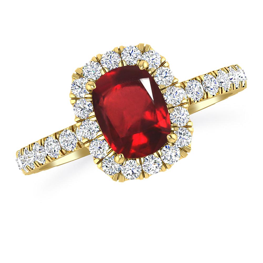 Yellow Gold - Ruby