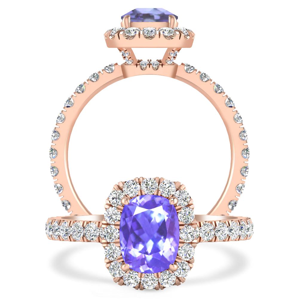 Rose Gold - Tanzanite