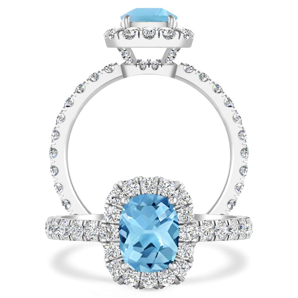 White Gold - Blue Topaz