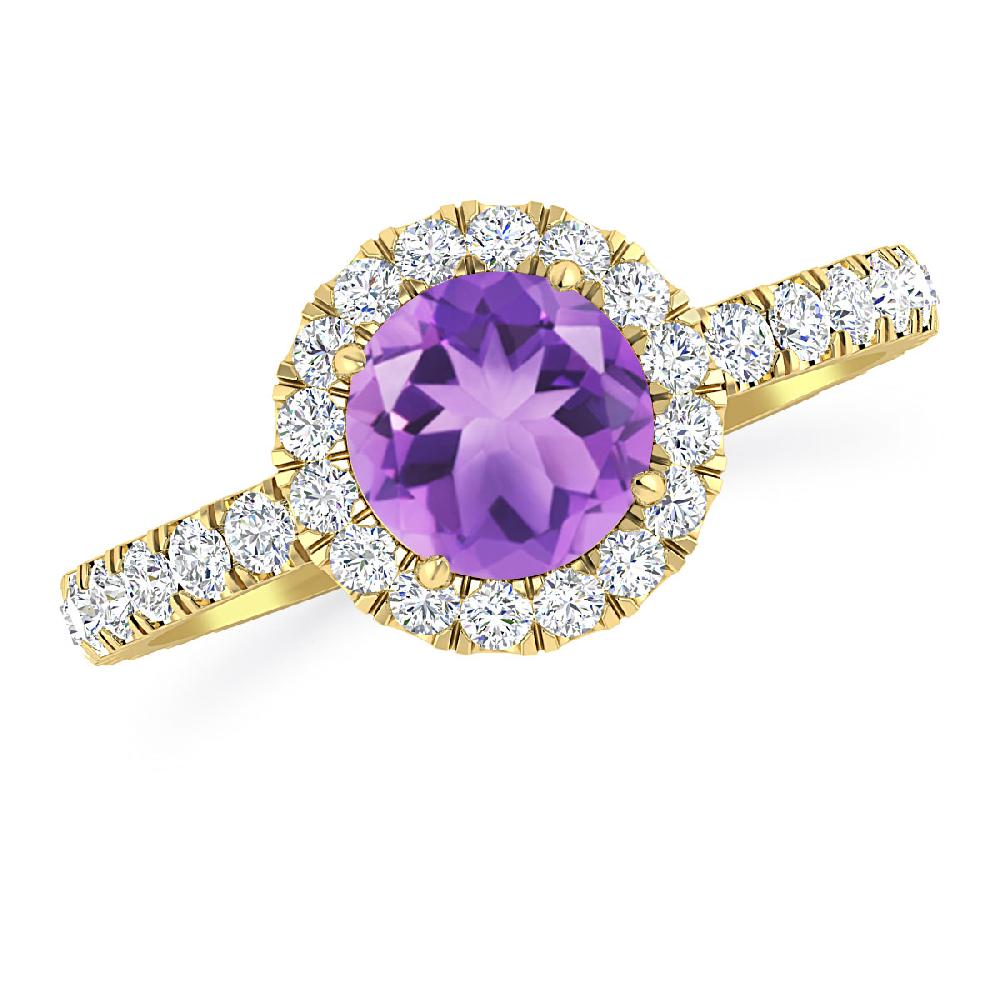 Yellow Gold - Amethyst