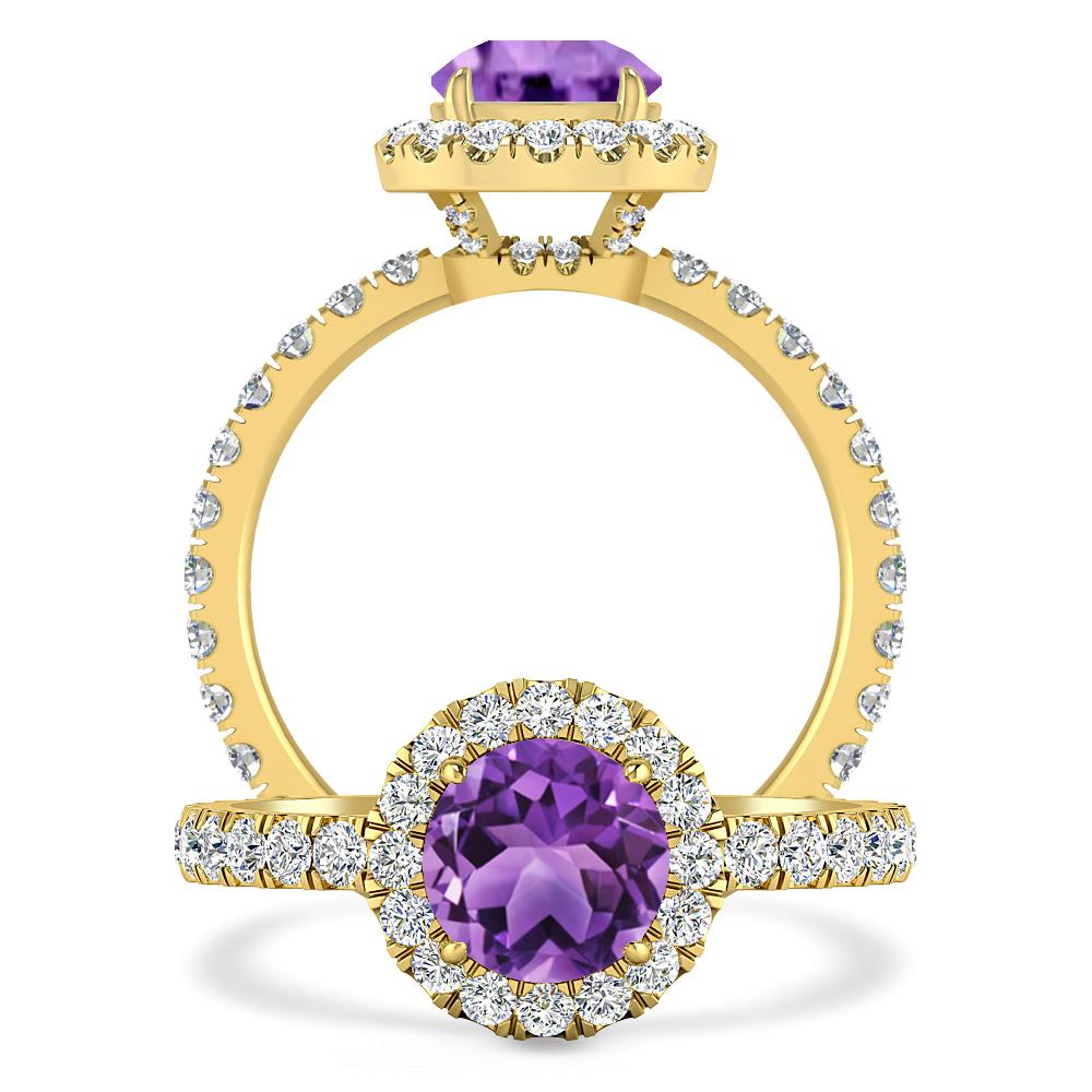 Yellow Gold - Amethyst