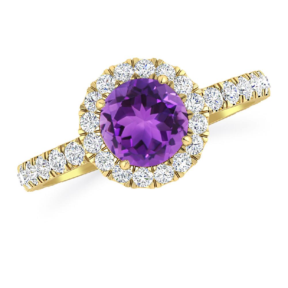 Yellow Gold - Amethyst