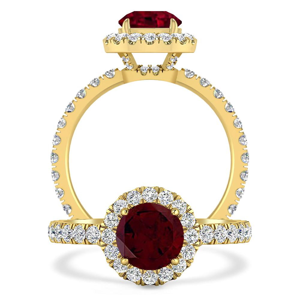 Yellow Gold - Garnet