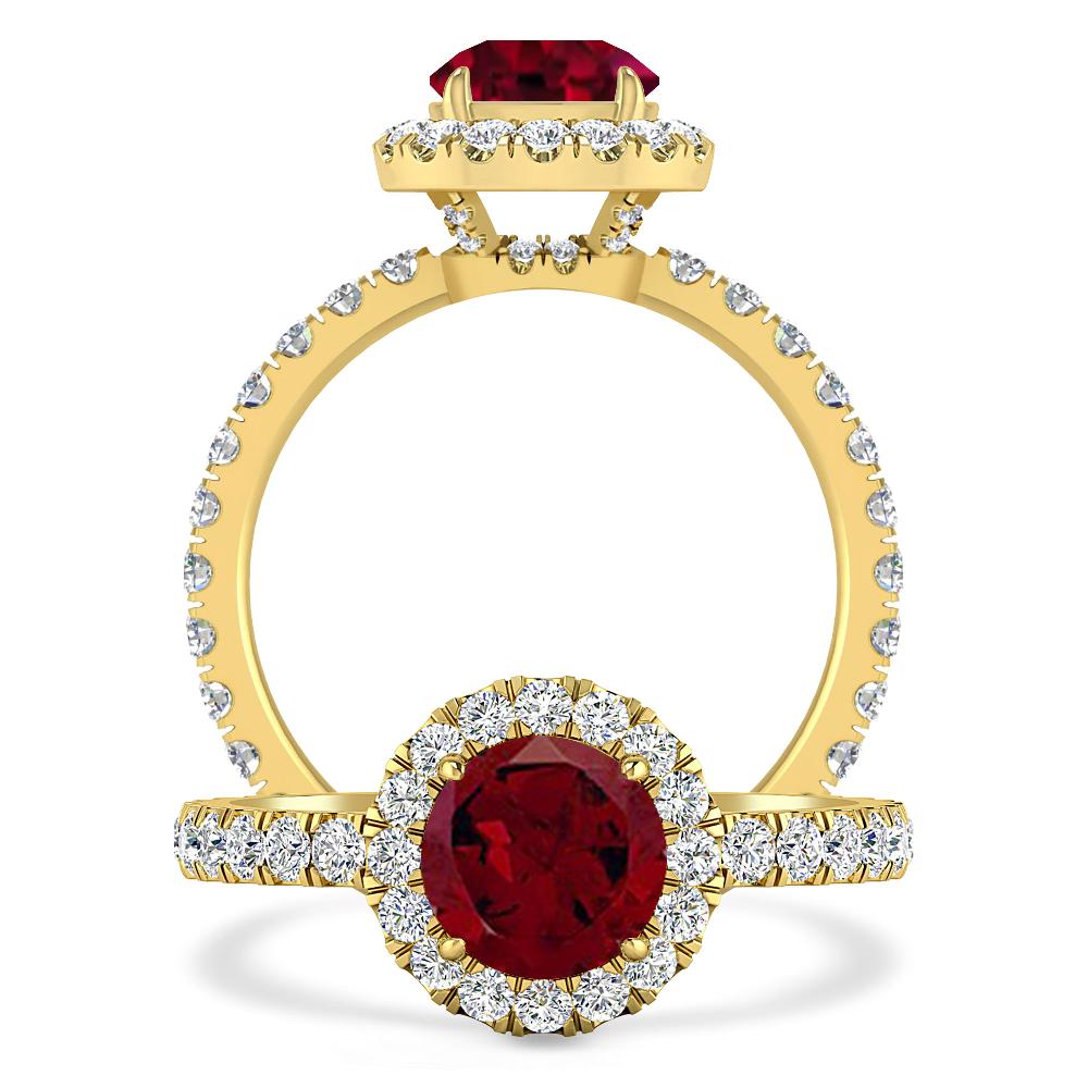 Yellow Gold - Garnet