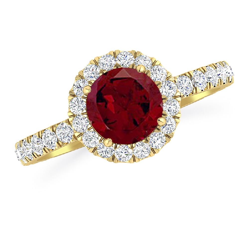 Yellow Gold - Garnet