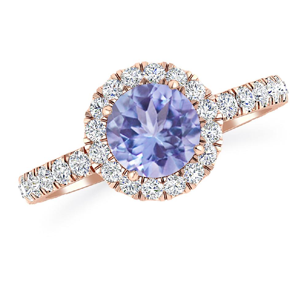 Rose Gold - Tanzanite