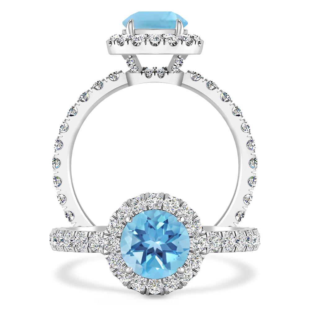 White Gold - Blue Topaz