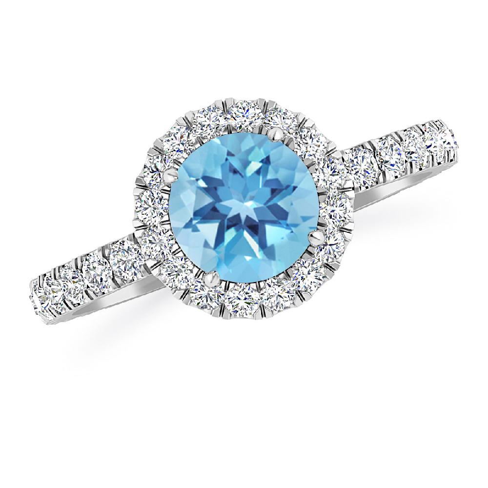 White Gold - Blue Topaz