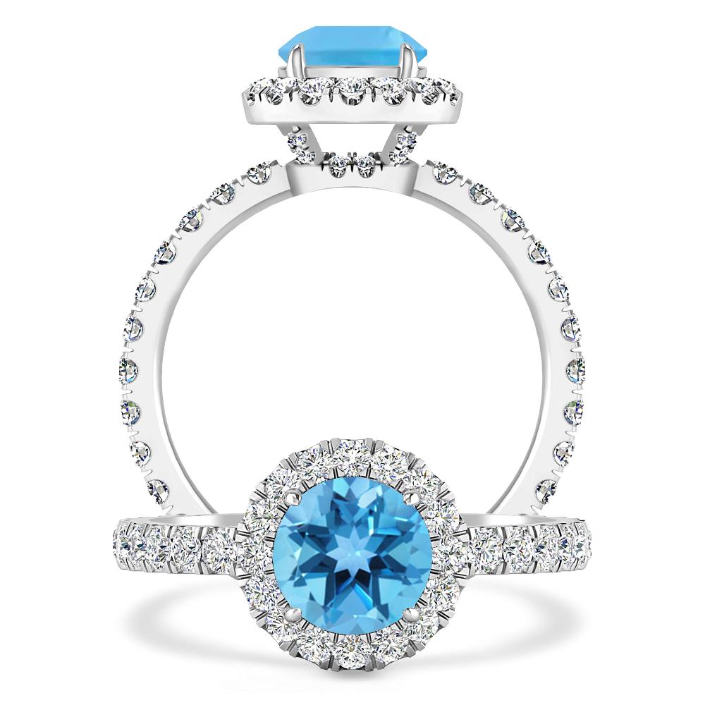 White Gold - Blue Topaz