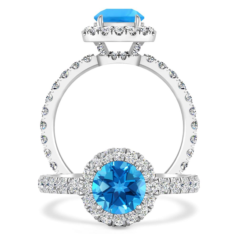 White Gold - Blue Topaz