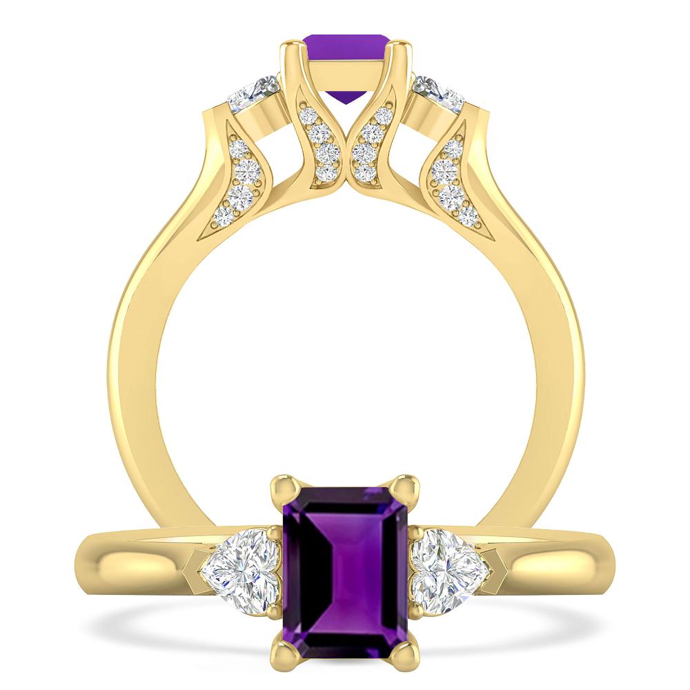 Yellow Gold - Amethyst