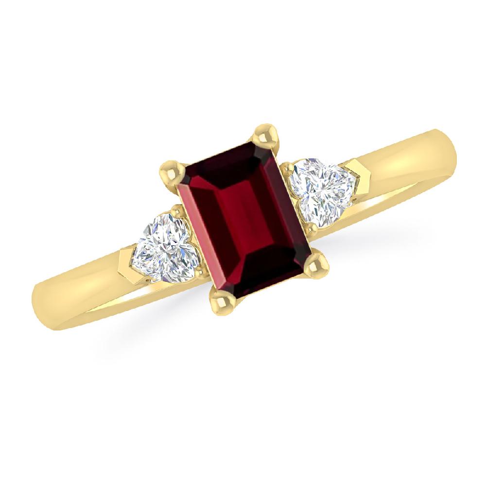 Yellow Gold - Garnet