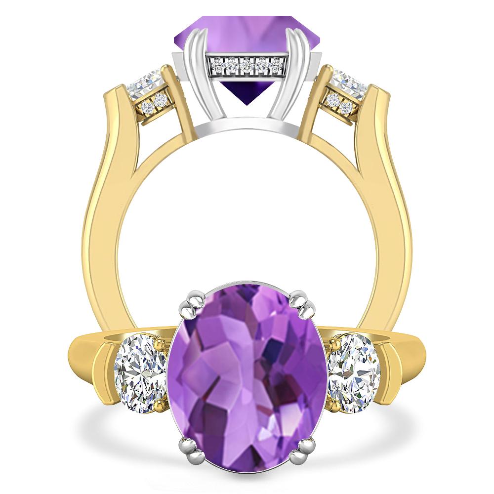 Yellow Gold - Amethyst