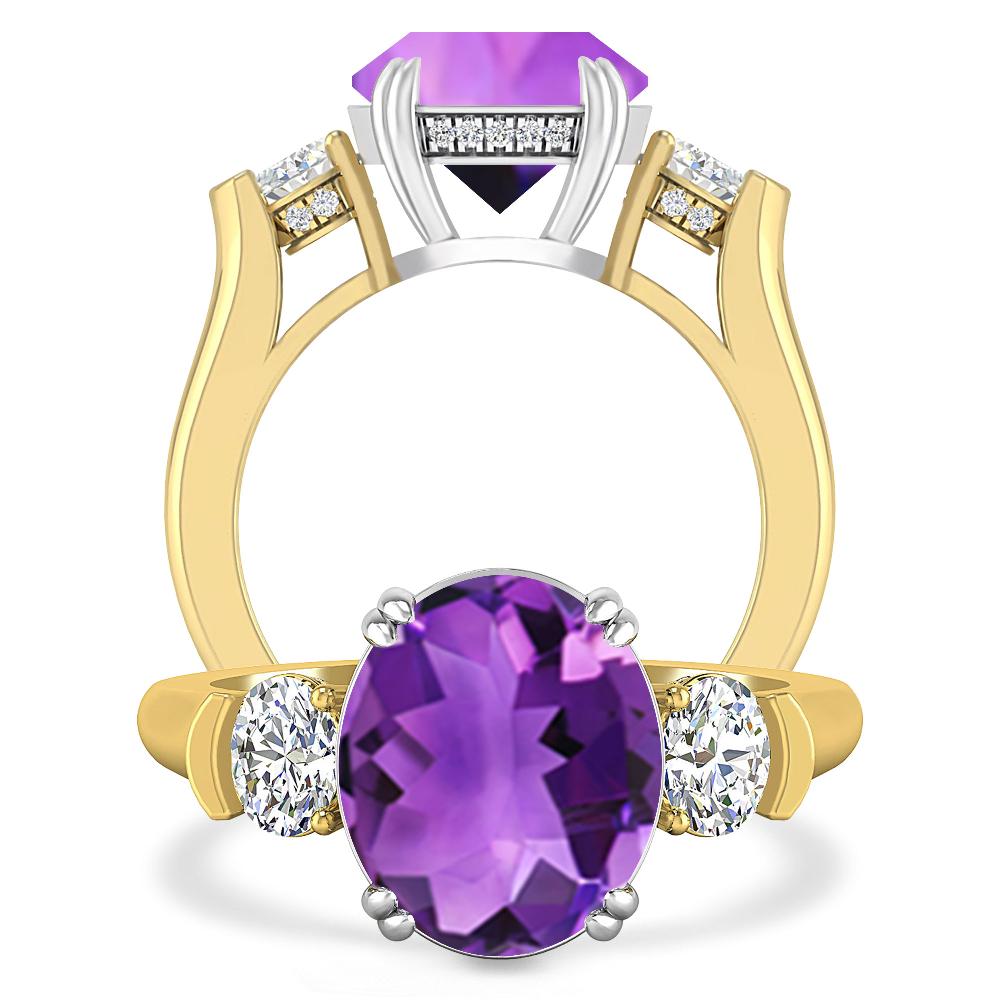 Yellow Gold - Amethyst