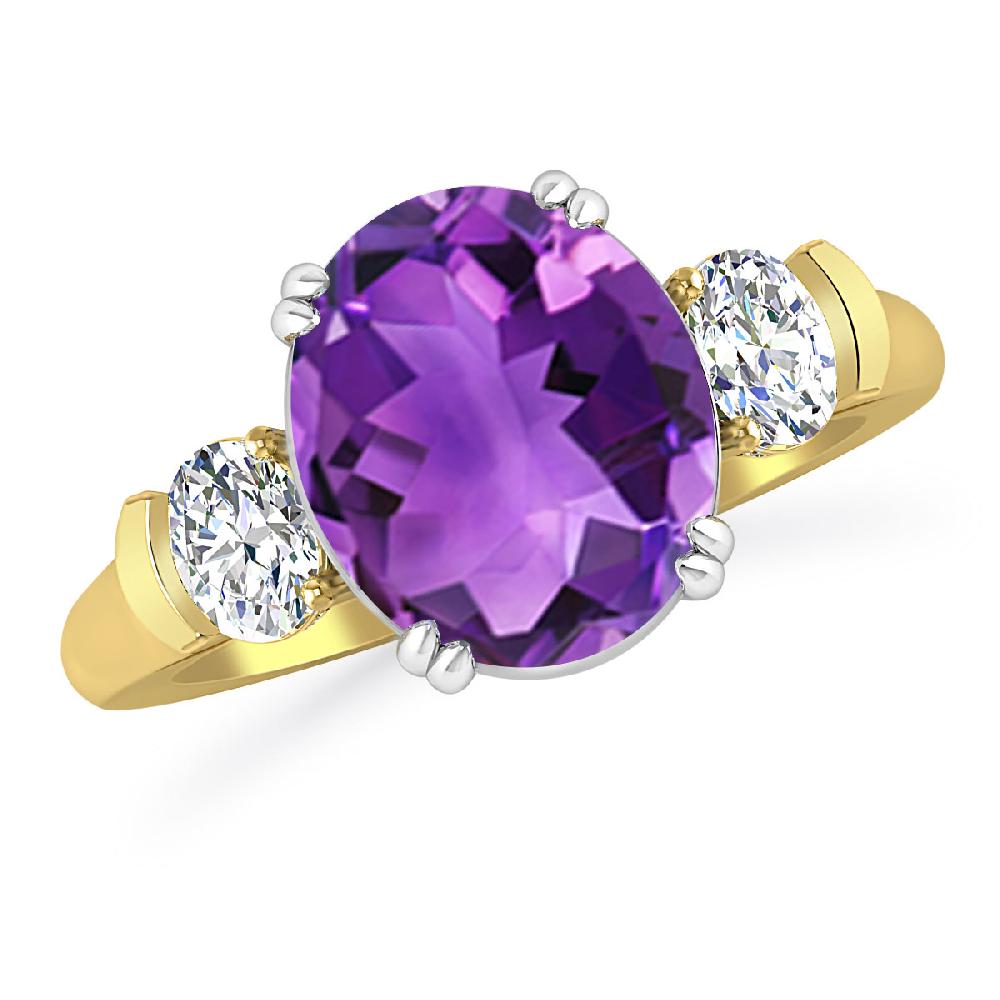 Yellow Gold - Amethyst