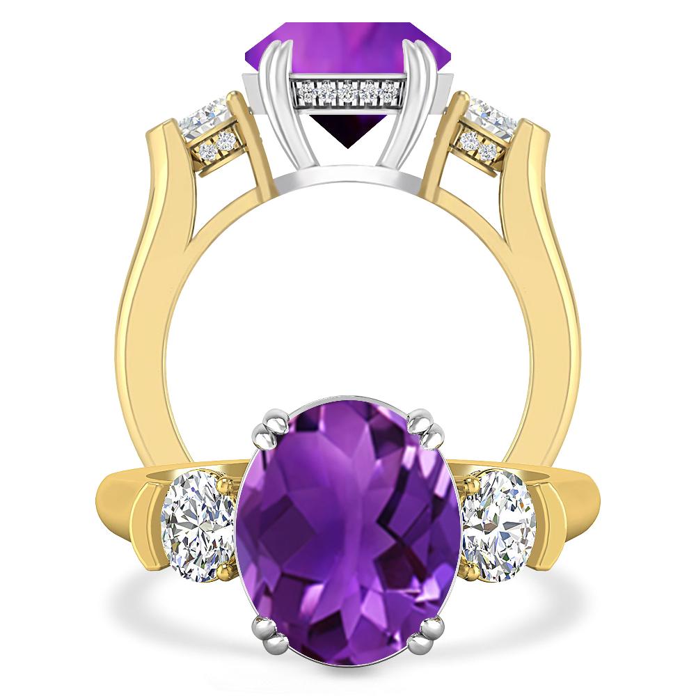 Yellow Gold - Amethyst