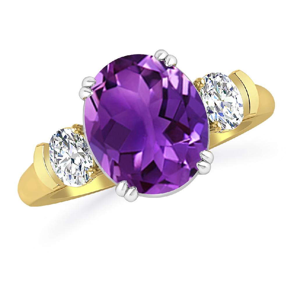 Yellow Gold - Amethyst