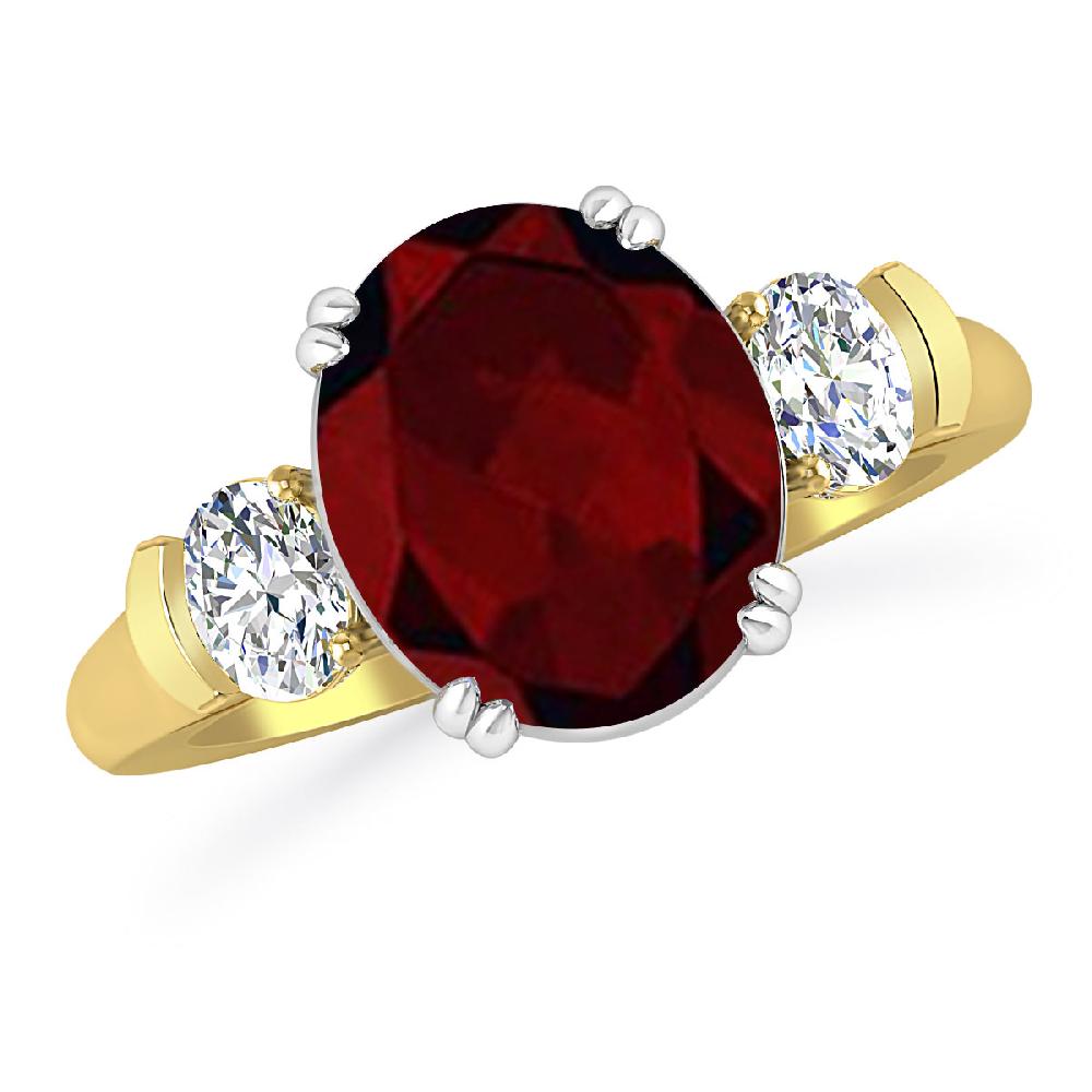 Yellow Gold - Garnet