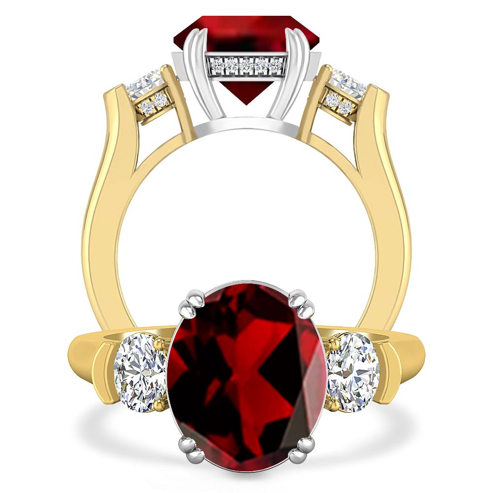 Yellow Gold - Garnet