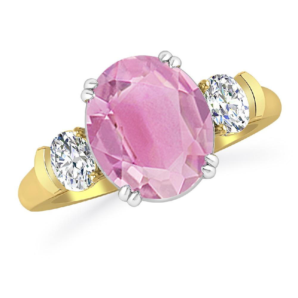 Yellow Gold - Pink Tourmaline