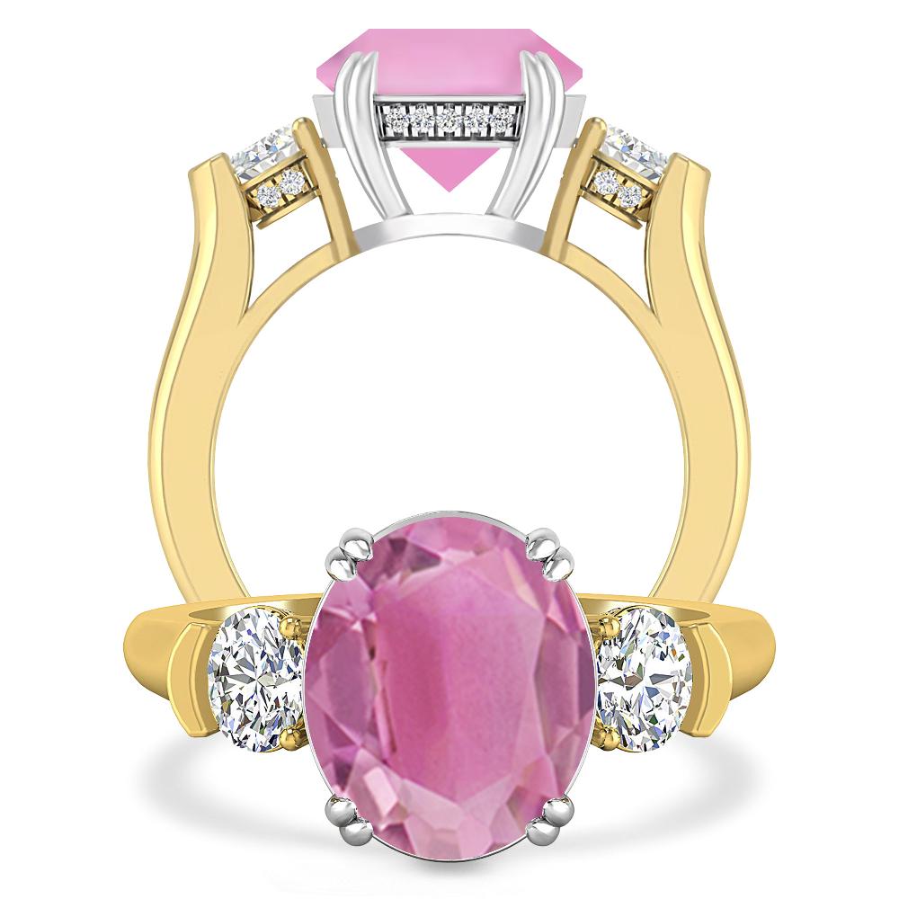 Yellow Gold - Pink Tourmaline