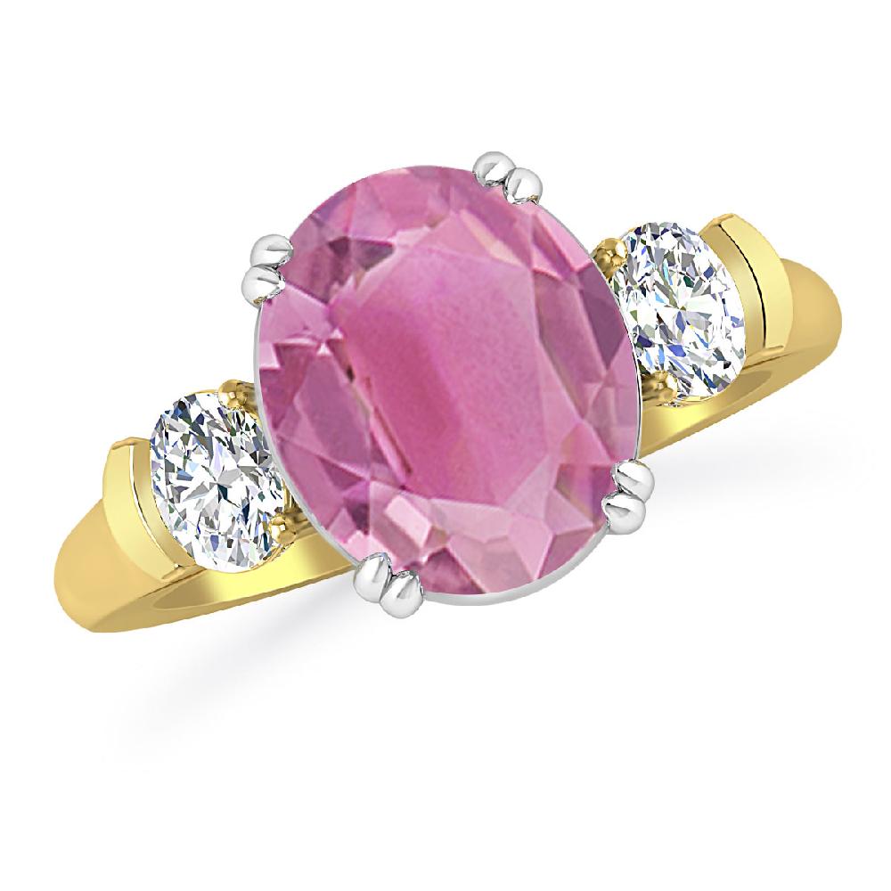 Yellow Gold - Pink Tourmaline