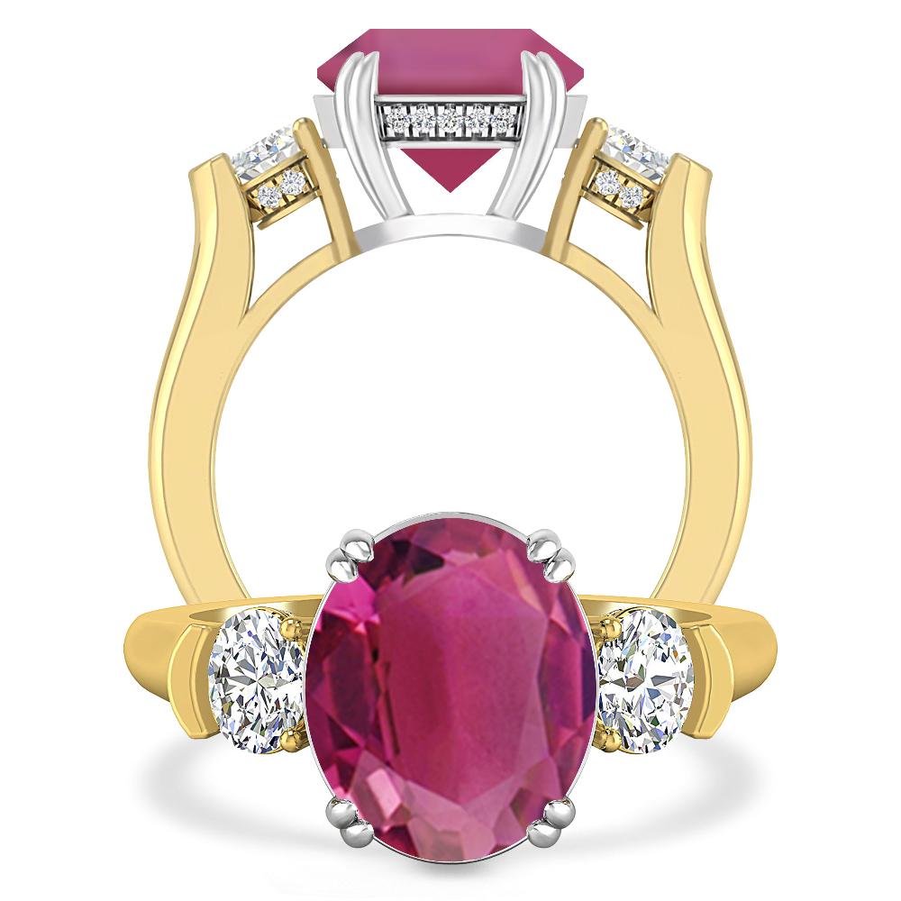 Yellow Gold - Pink Tourmaline