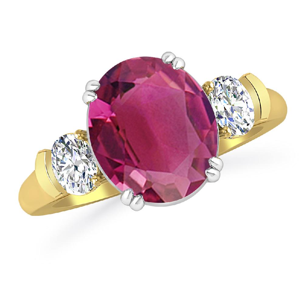 Yellow Gold - Pink Tourmaline