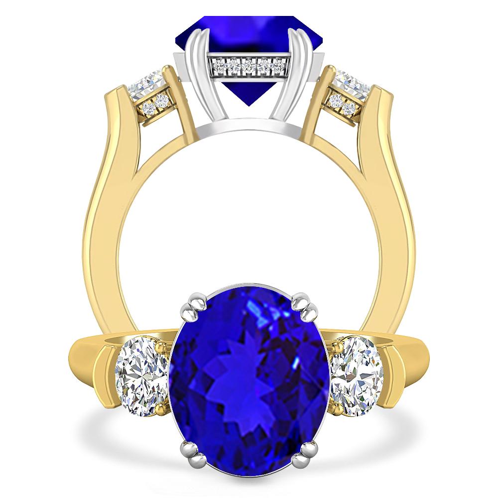 Yellow Gold - Tanzanite