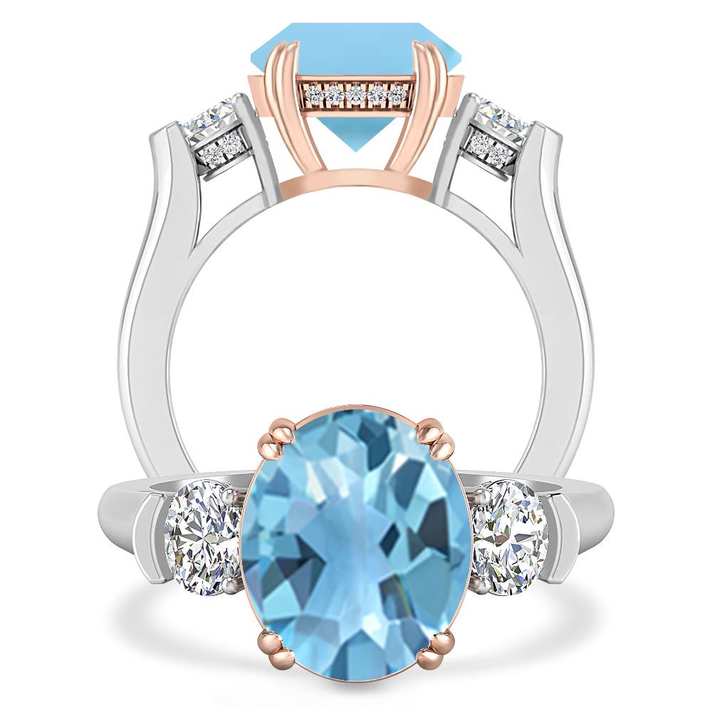 White Gold - Blue Topaz