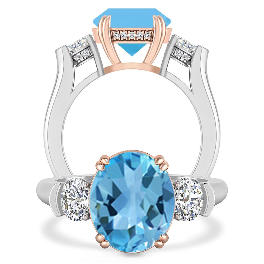 White Gold - Blue Topaz