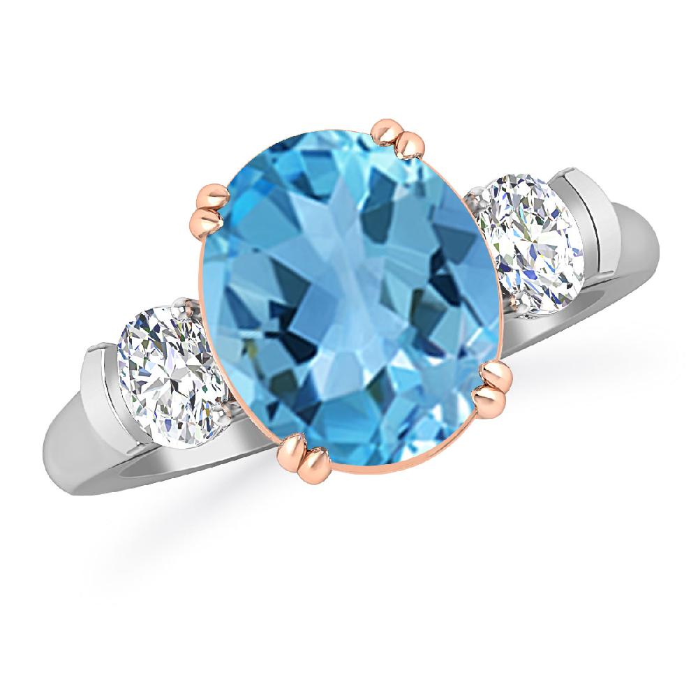 White Gold - Blue Topaz