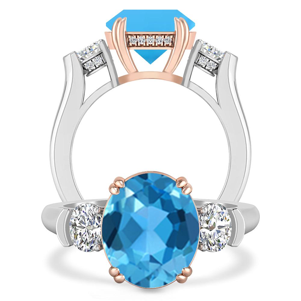 White Gold - Blue Topaz