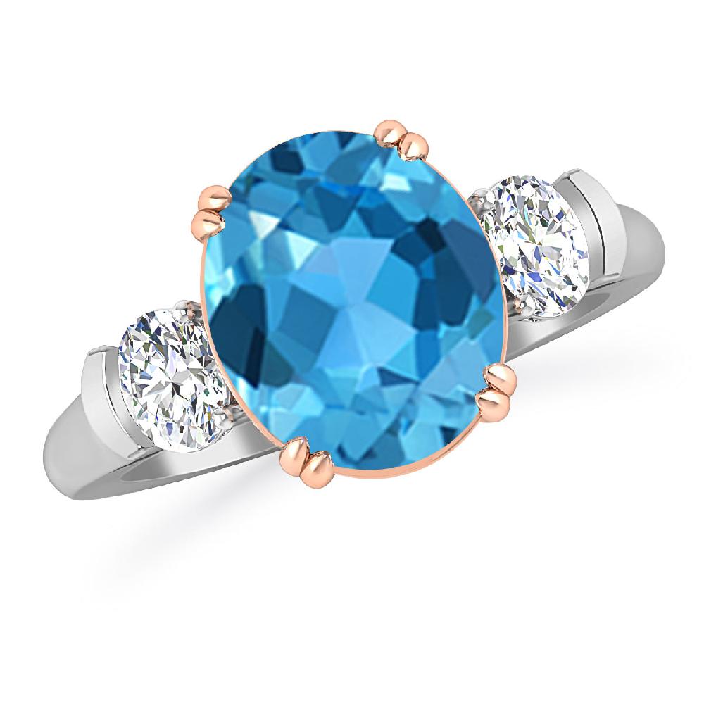 White Gold - Blue Topaz