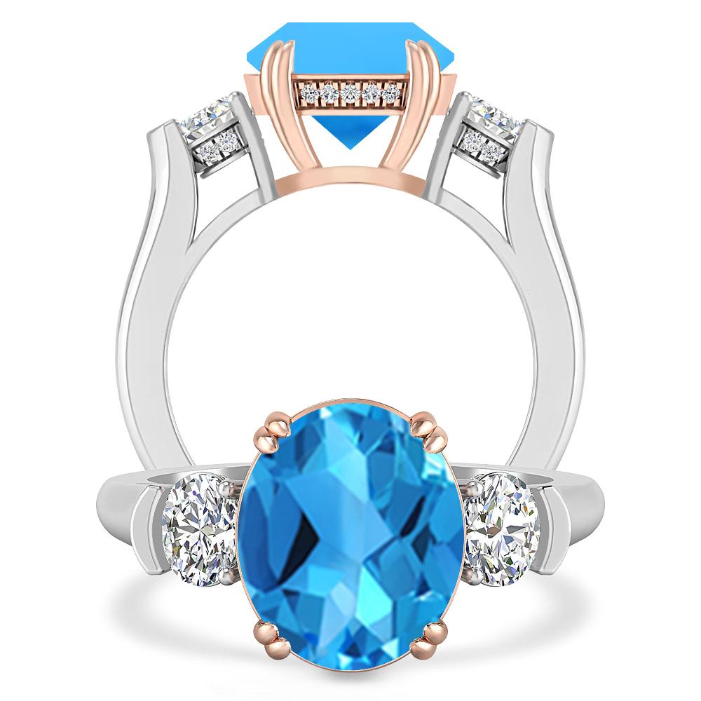 White Gold - Blue Topaz