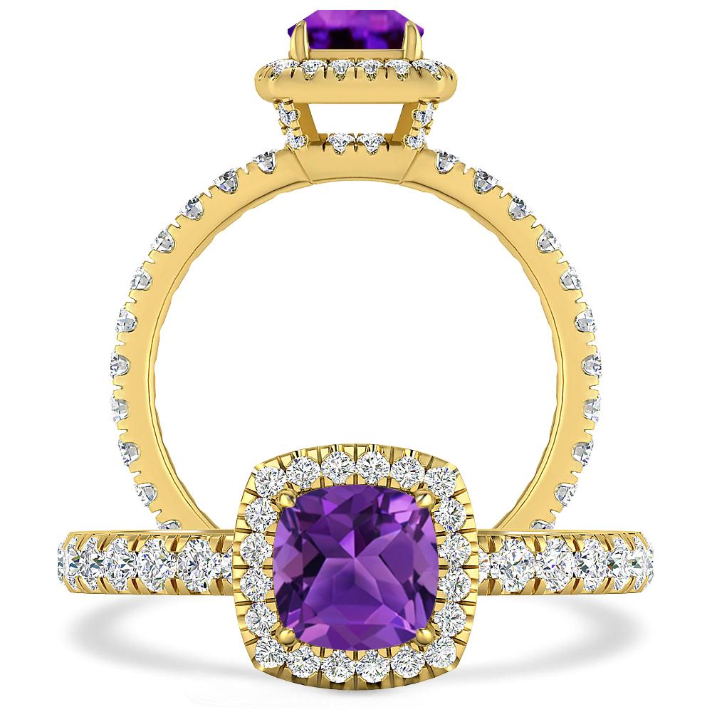 Yellow Gold - Amethyst