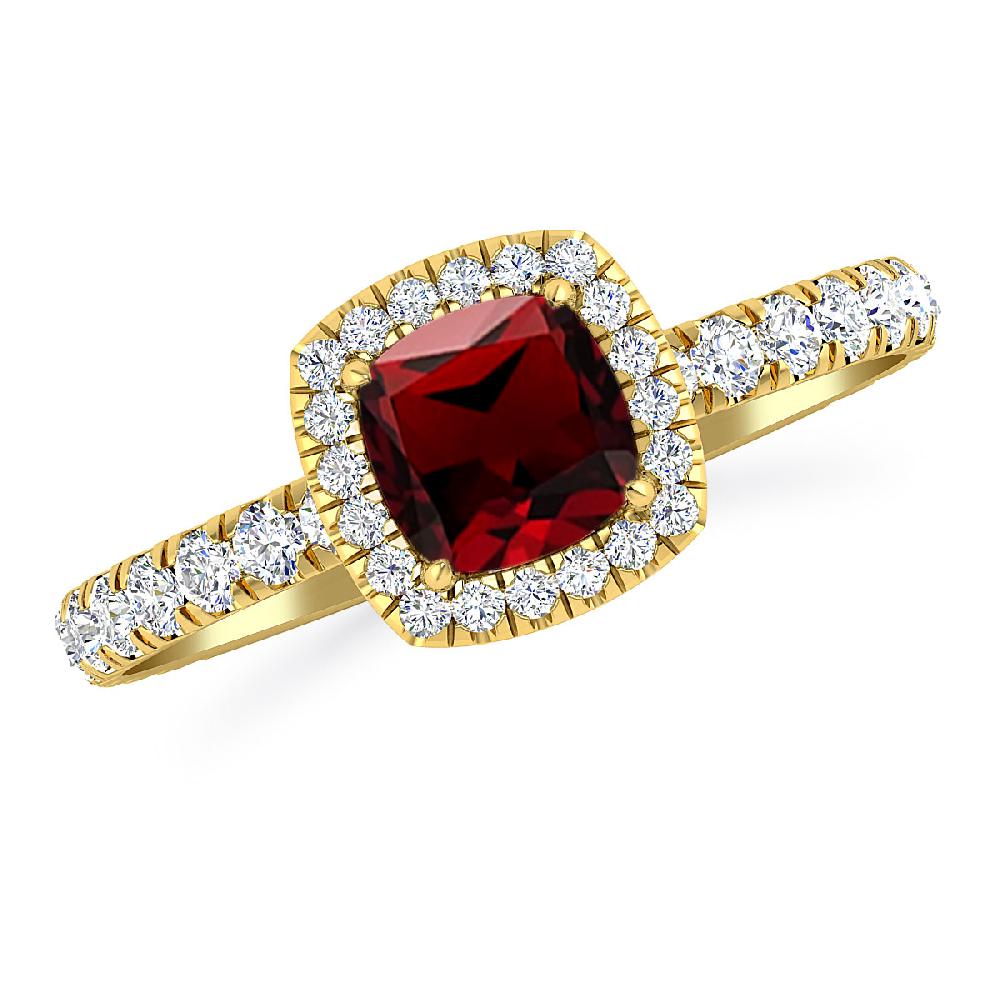 Yellow Gold - Garnet