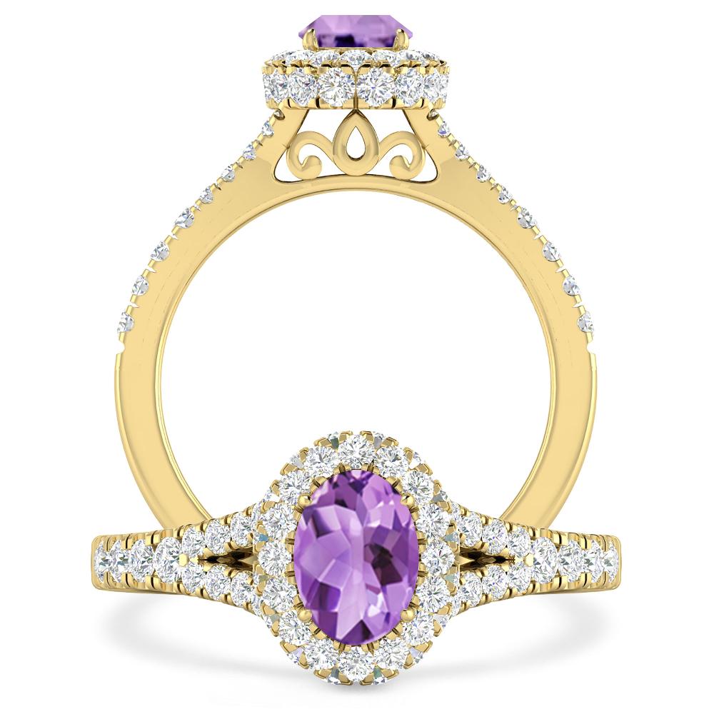 Yellow Gold - Amethyst