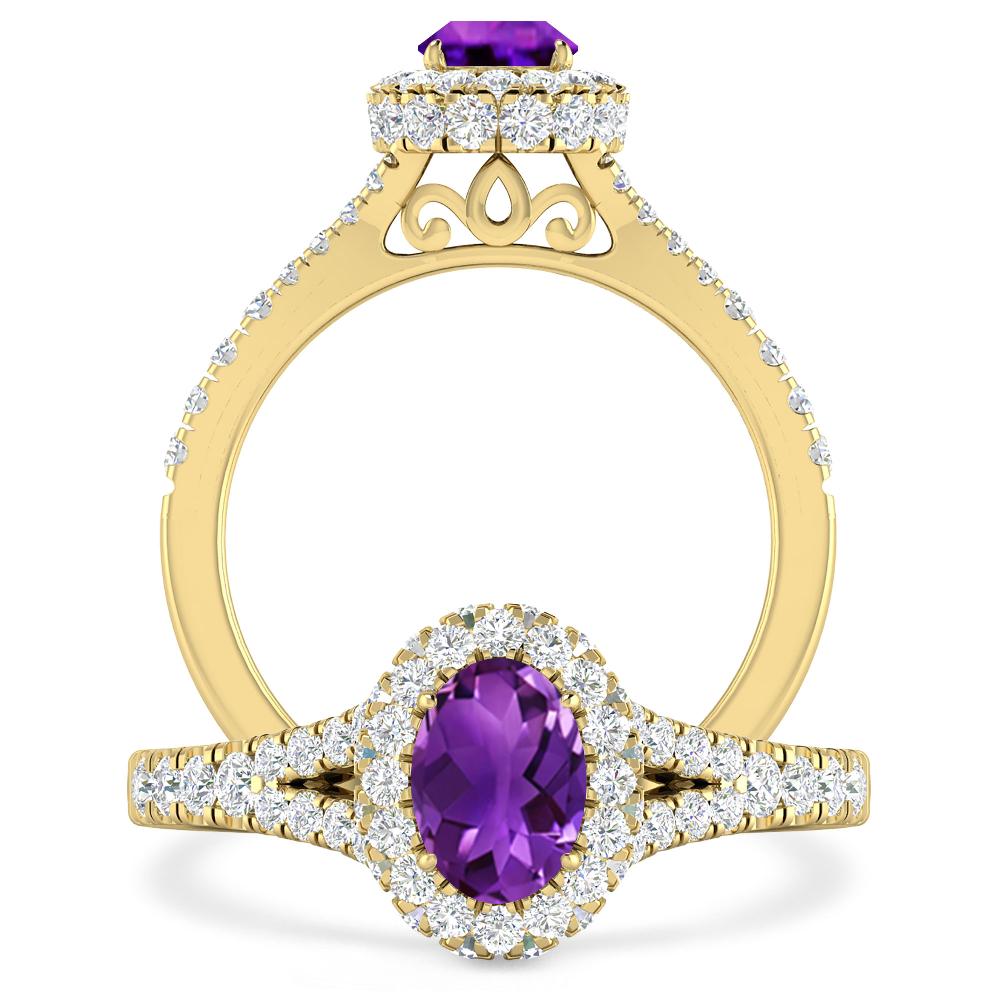 Yellow Gold - Amethyst