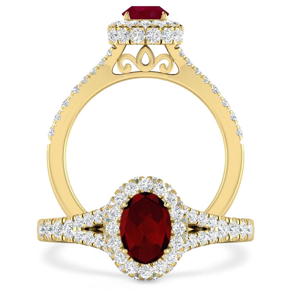 Yellow Gold - Garnet