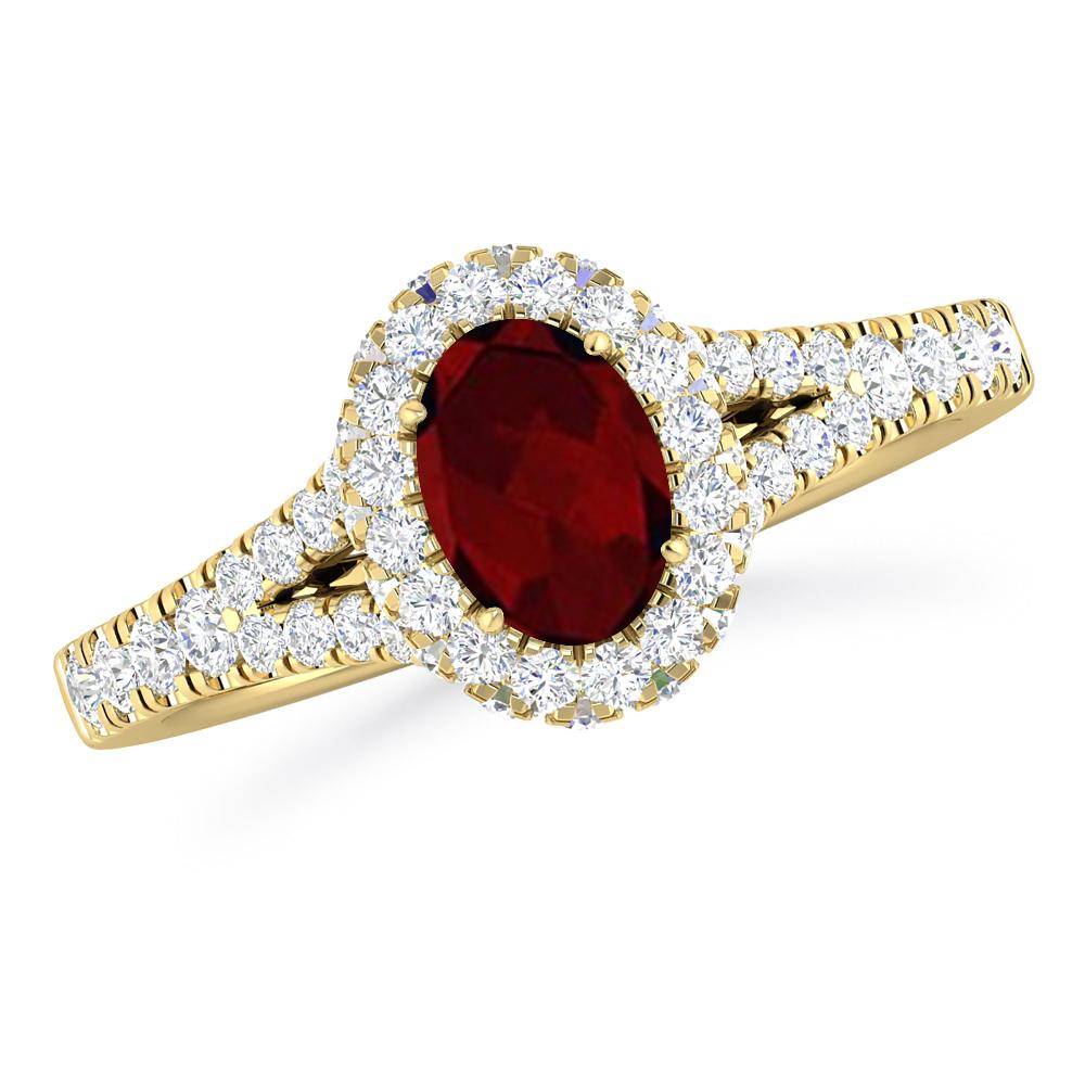 Yellow Gold - Garnet