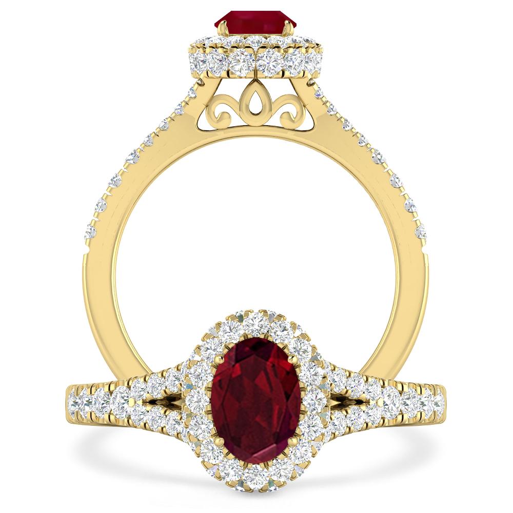 Yellow Gold - Garnet