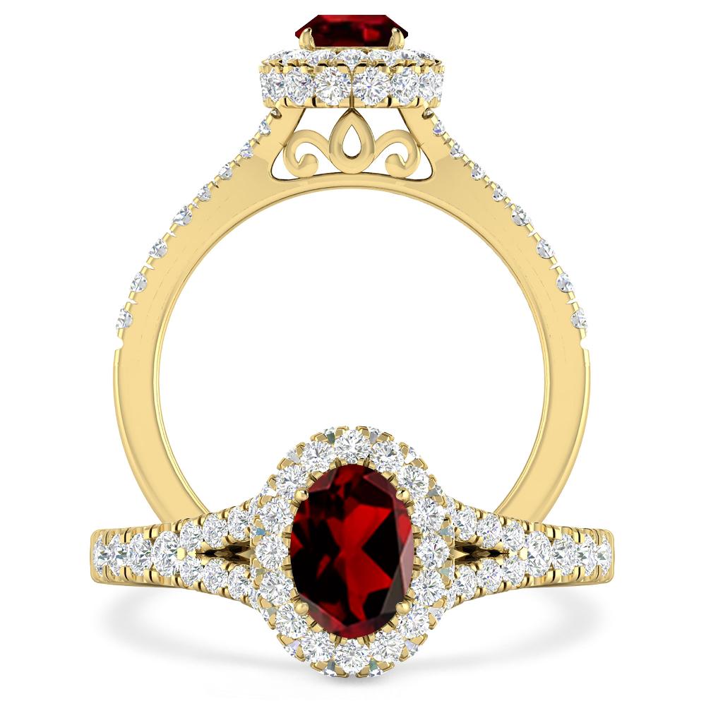 Yellow Gold - Garnet