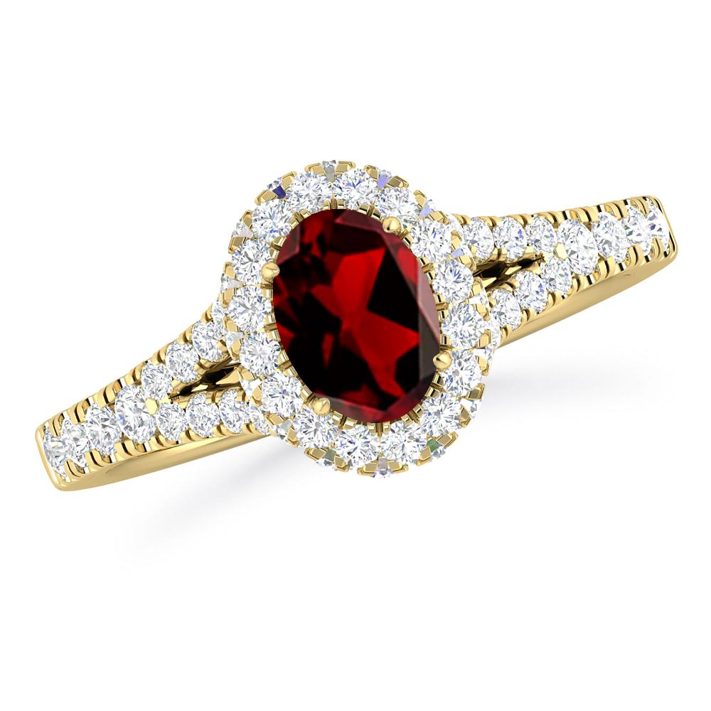 Yellow Gold - Garnet