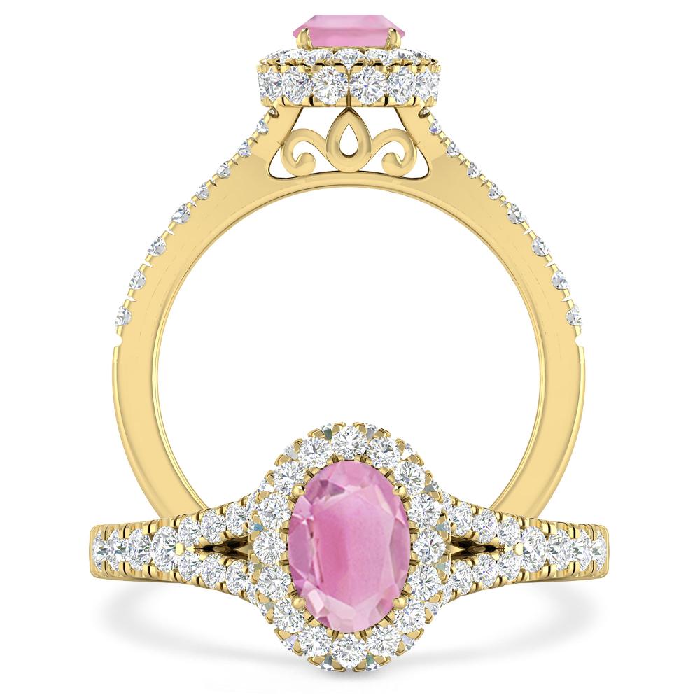 Yellow Gold - Pink Tourmaline