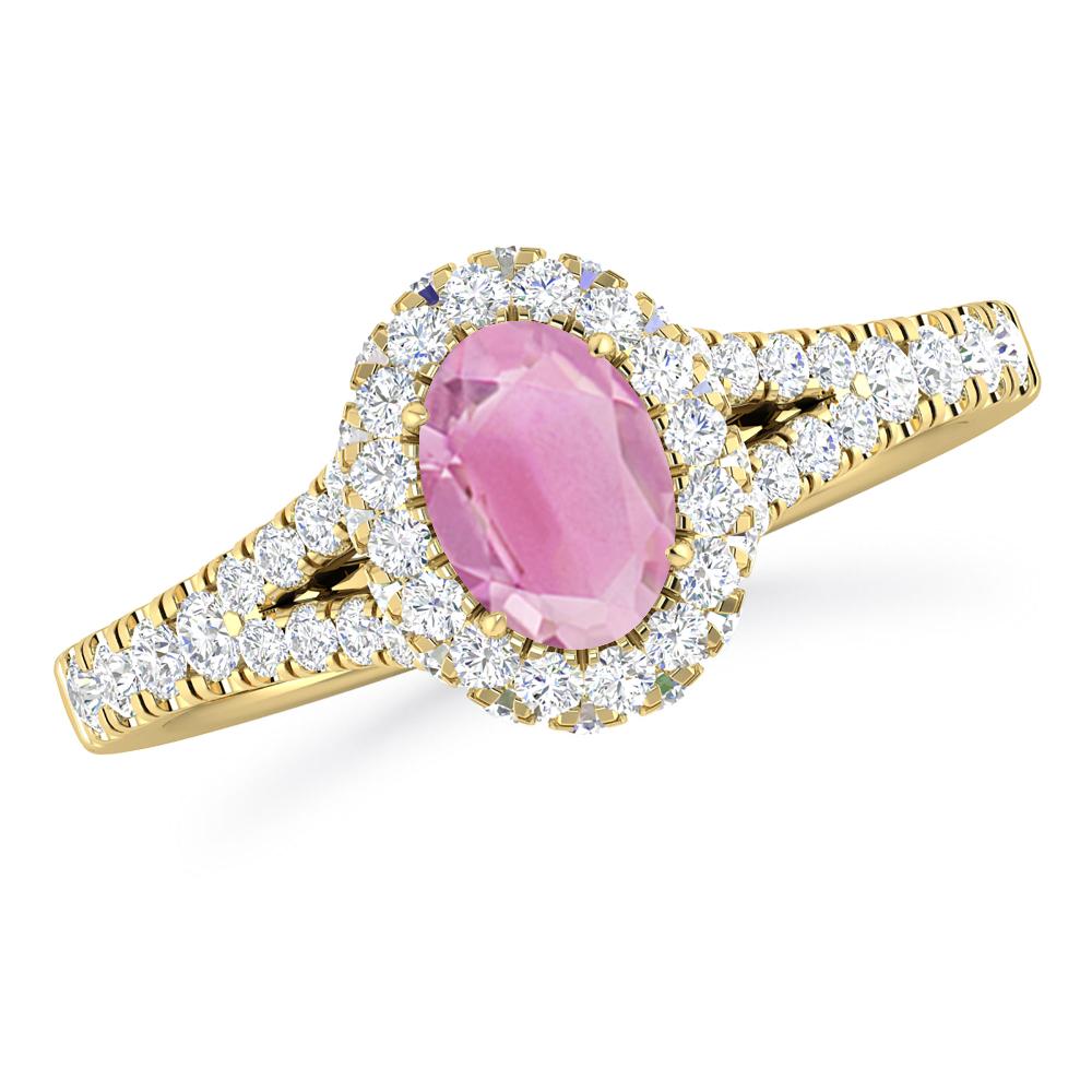 Yellow Gold - Pink Tourmaline